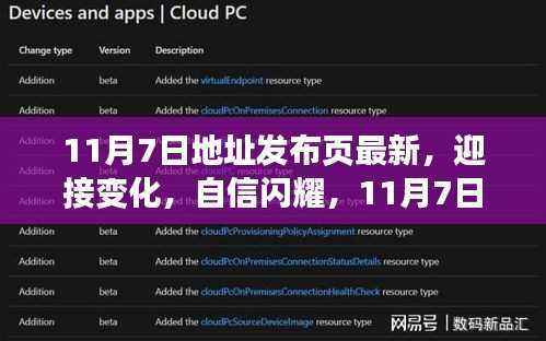 11月7日地址发布页最新启示,迎接变化,自信闪耀