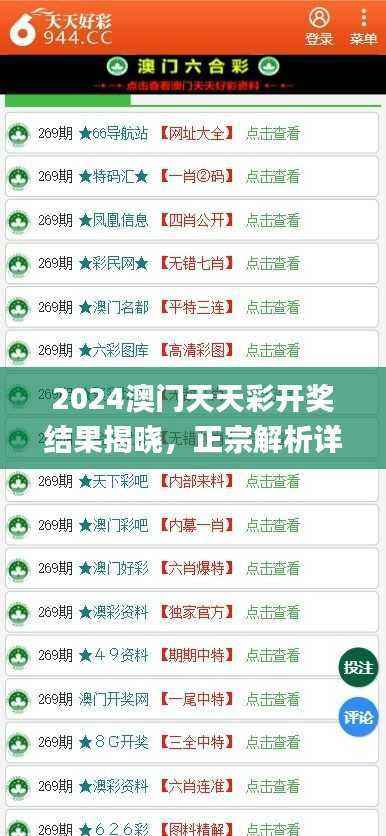 2024澳门天天彩开奖结果揭晓,正宗解析详述_XYB351.86本地版