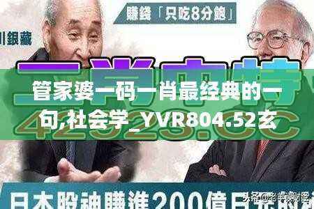 管家婆一码一肖最经典的一句,社会学_YVR804.52玄圣