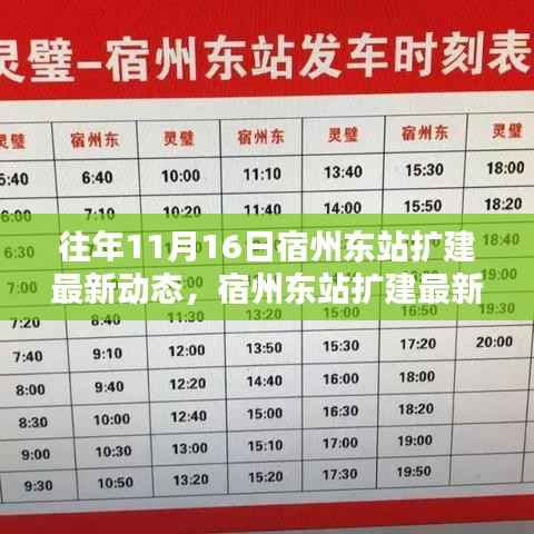 宿州东站扩建最新动态回顾,历程、影响与时代地位展望(历年11月16日更新)