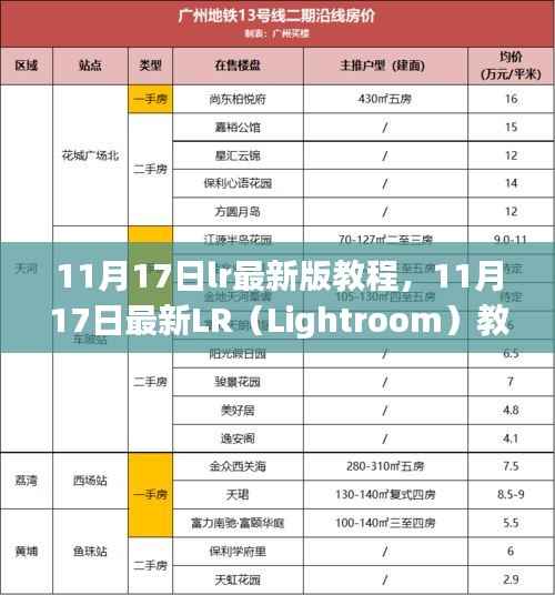 11月17日最新Lightroom(LR)教程大全,从入门到精通的详细指南