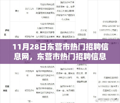 东营市全新升级招聘网,科技引领未来招聘新纪元,11月28日热门招聘信息发布