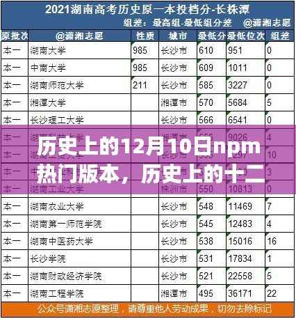 历史上的十二月十日,npm热门版本回顾与影响