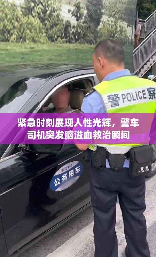 紧急时刻展现人性光辉,警车司机突发脑溢血救治瞬间