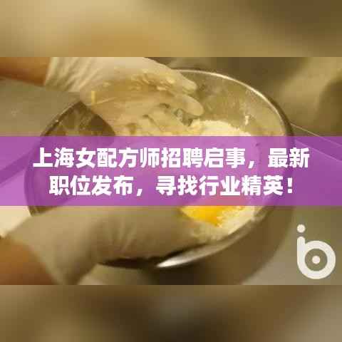 上海女配方师招聘启事,最新职位发布,寻找行业精英!