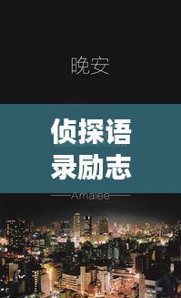 侦探语录励志视频,探寻真相的力量与坚韧不屈的精神之旅